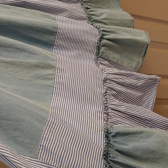 Free People Keegan High Low Denim Cotton Patchwork/Tunic Dress Size Small - Picture 9 of 13